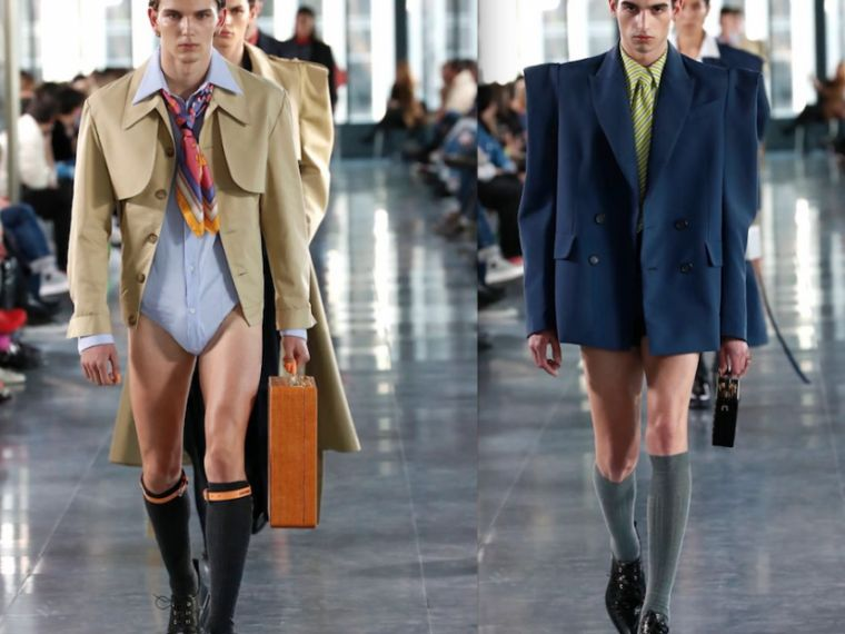 a fashion show for commuting to and from work