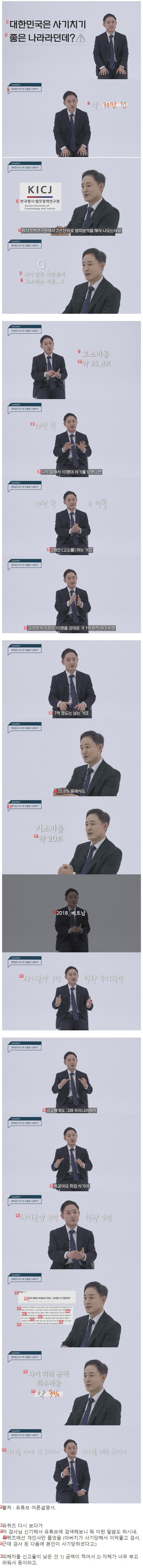 The 33-year-old prosecutor's reason why fraud remains in Korea.