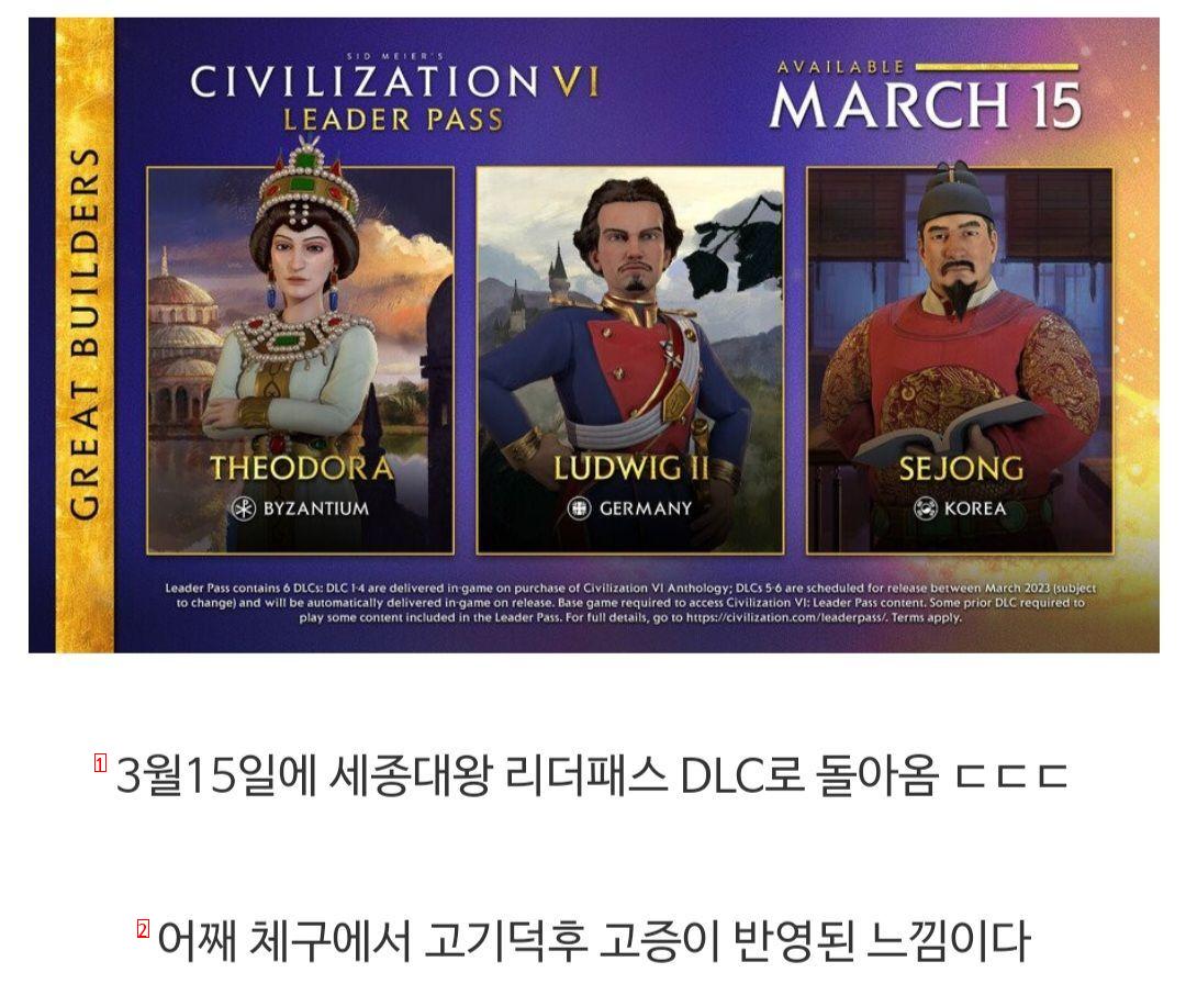 King Sejong Returns to Civilization 6