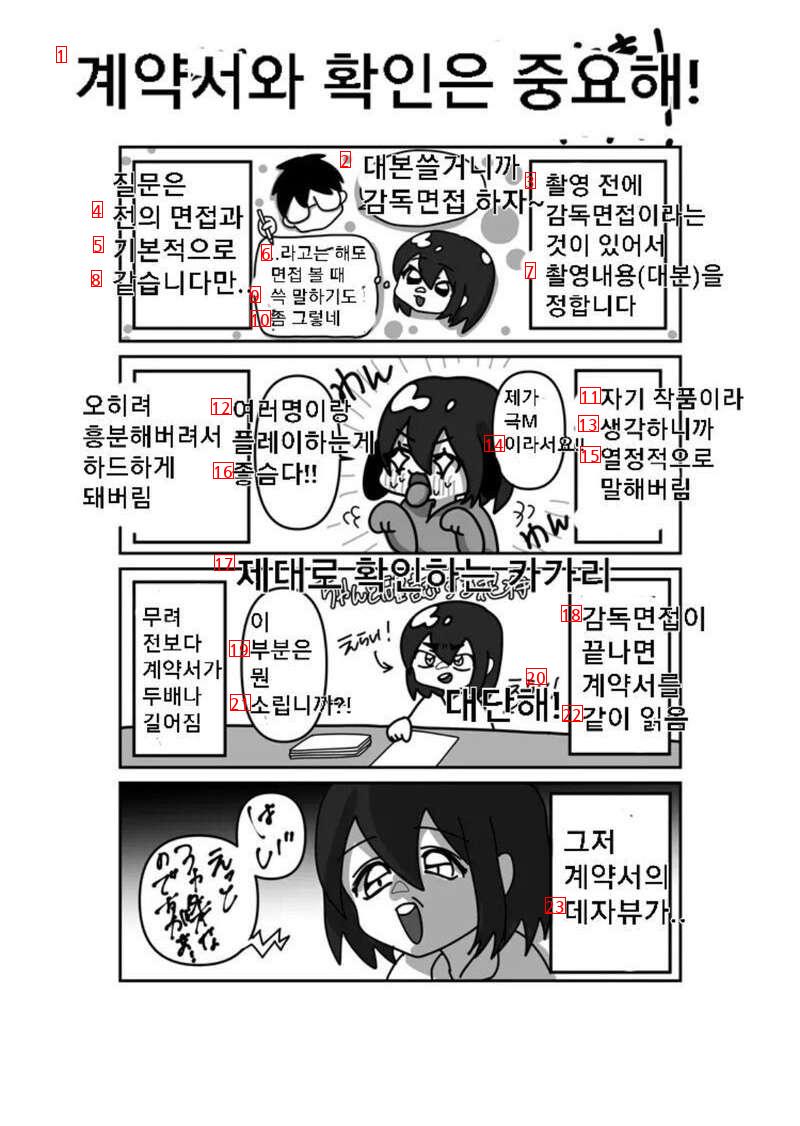 The story of debuting as an AV actor. Manhwa.