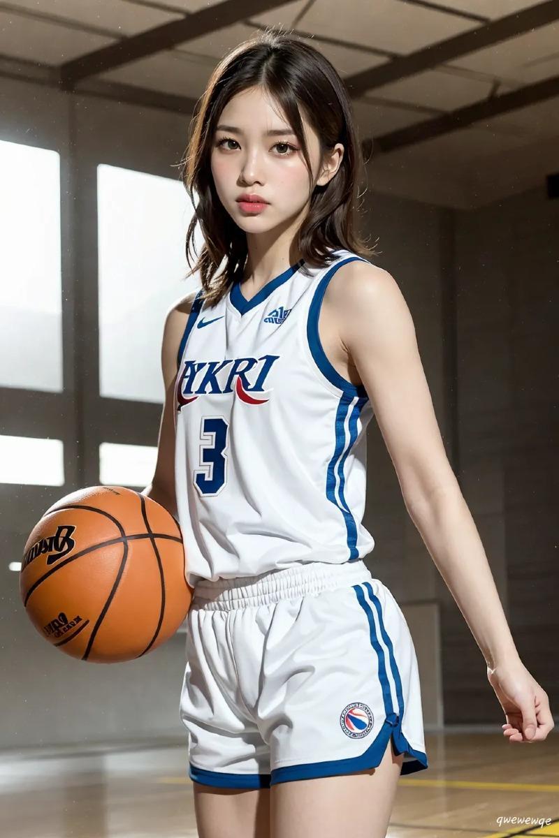 Beautiful basketball player drawn by AI