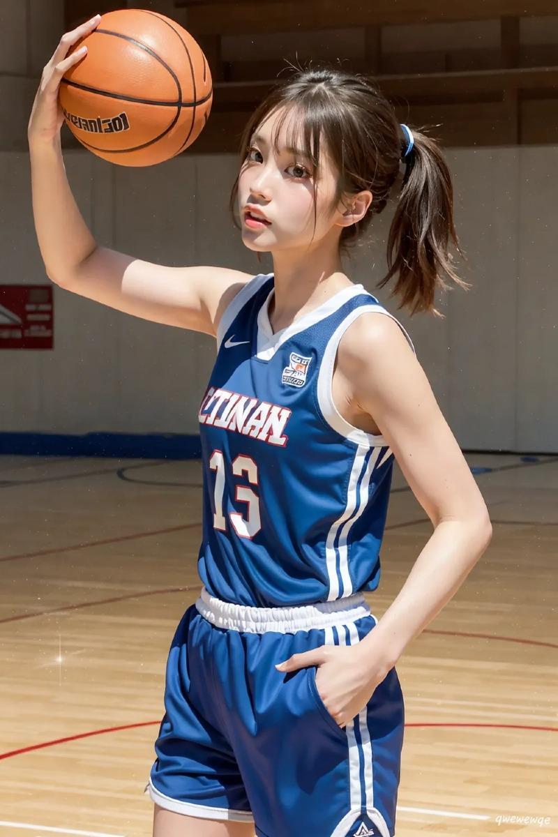 Beautiful basketball player drawn by AI