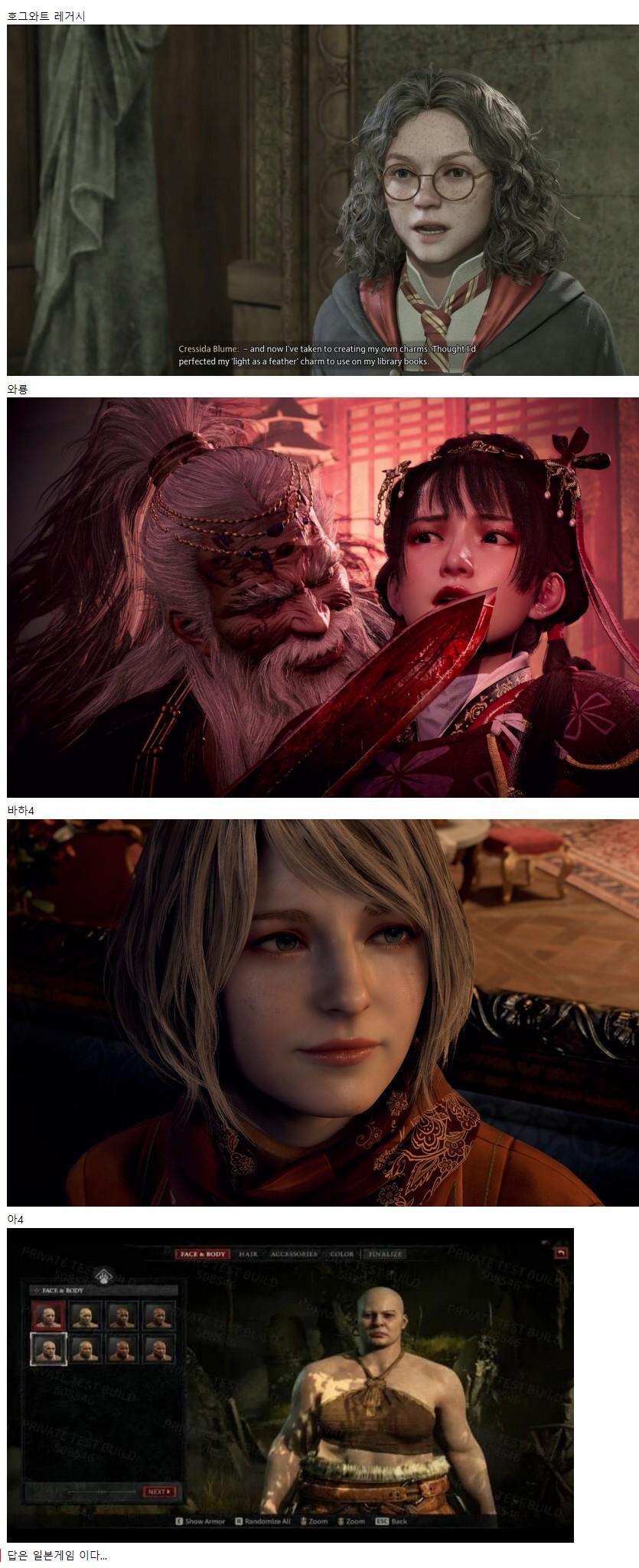 Comparison of female characters' looks in 2023 blockbuster game