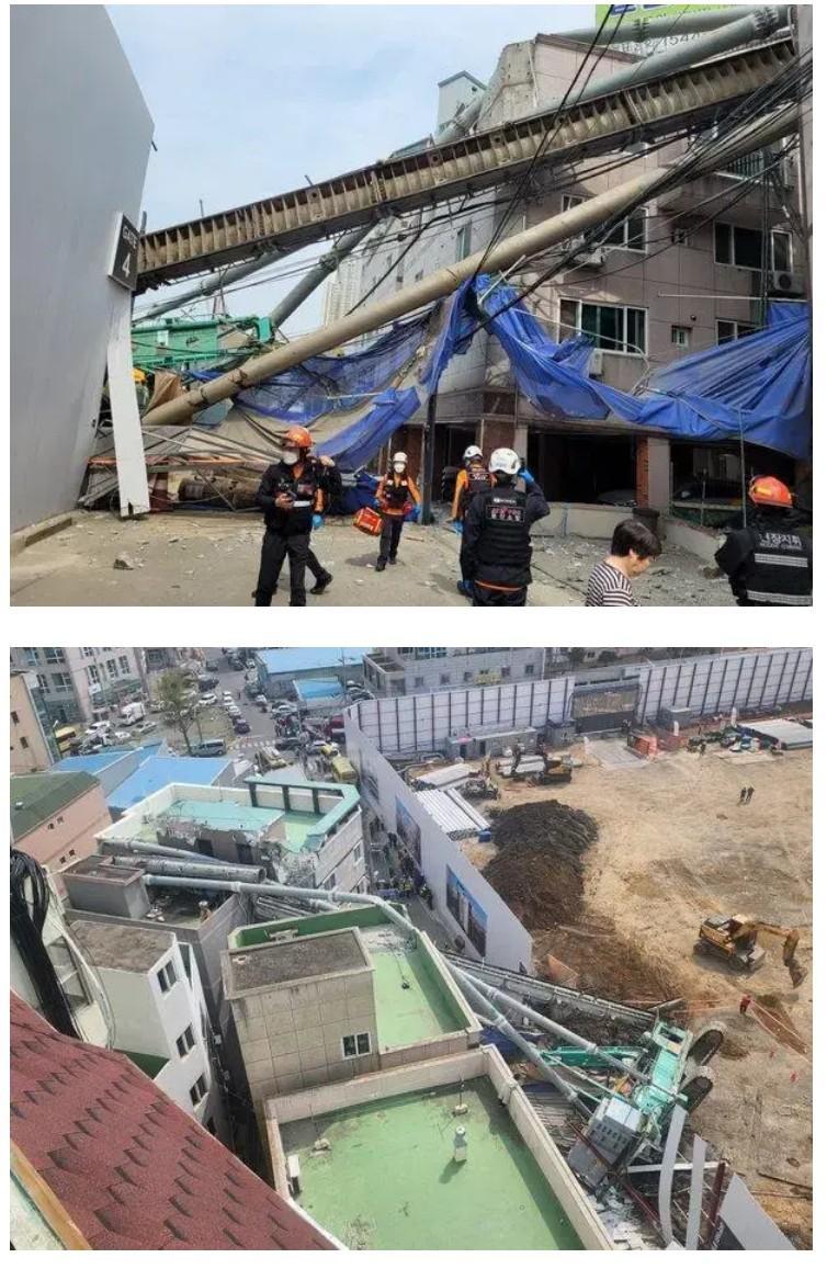 Construction site in Ulsan collapsed and destroyed the house