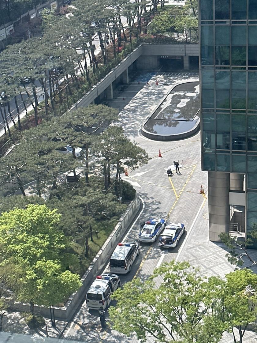 A death accident occurred at the office building in Daechi-dong, POSCO