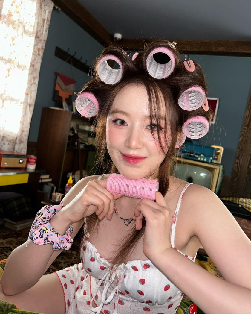 Girls' String Sleeveless Strawberry Pajamas Hair Roll Girls' Shuhua