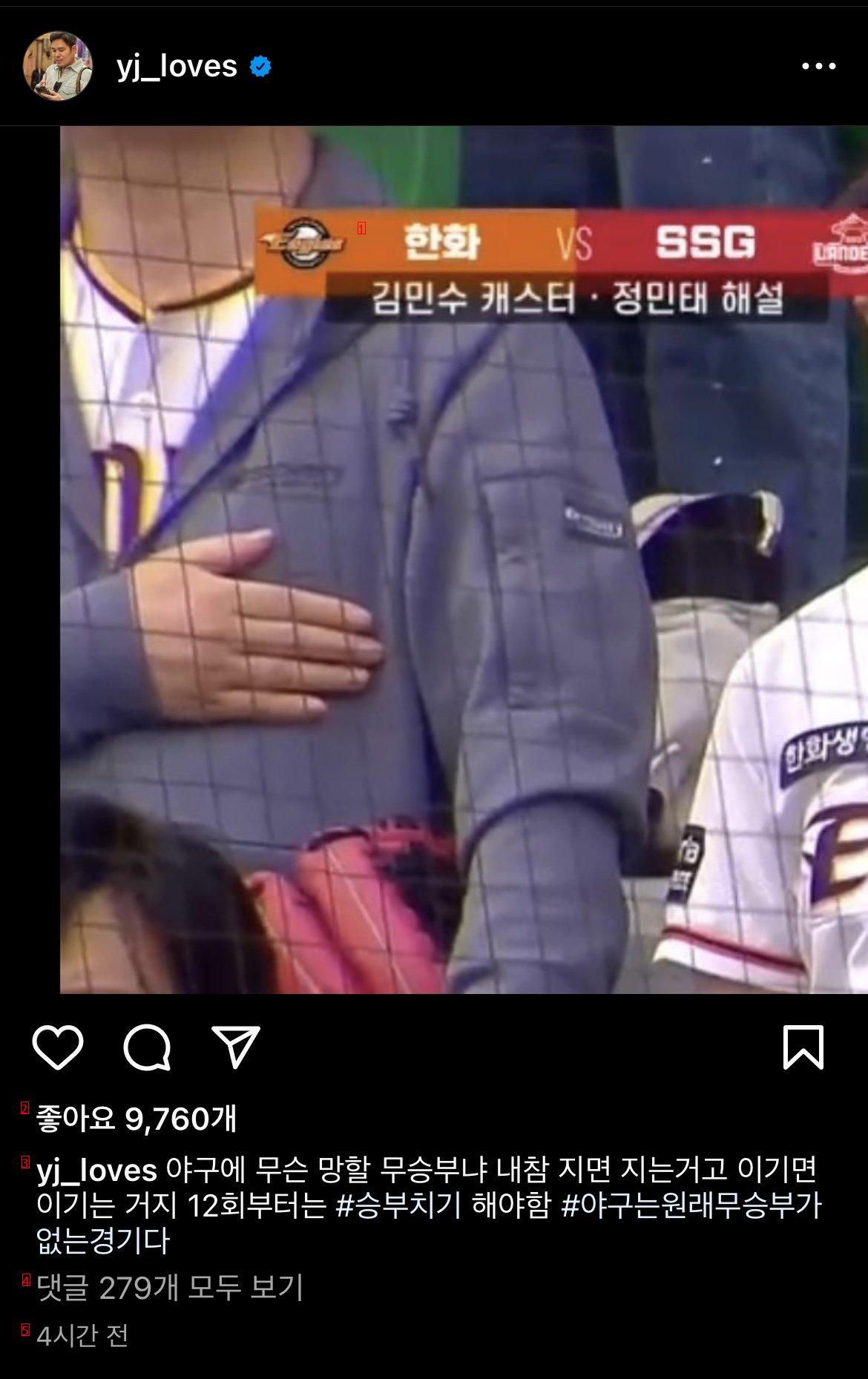 How is Vice Chairman Jung Yongjin doing on Instagram