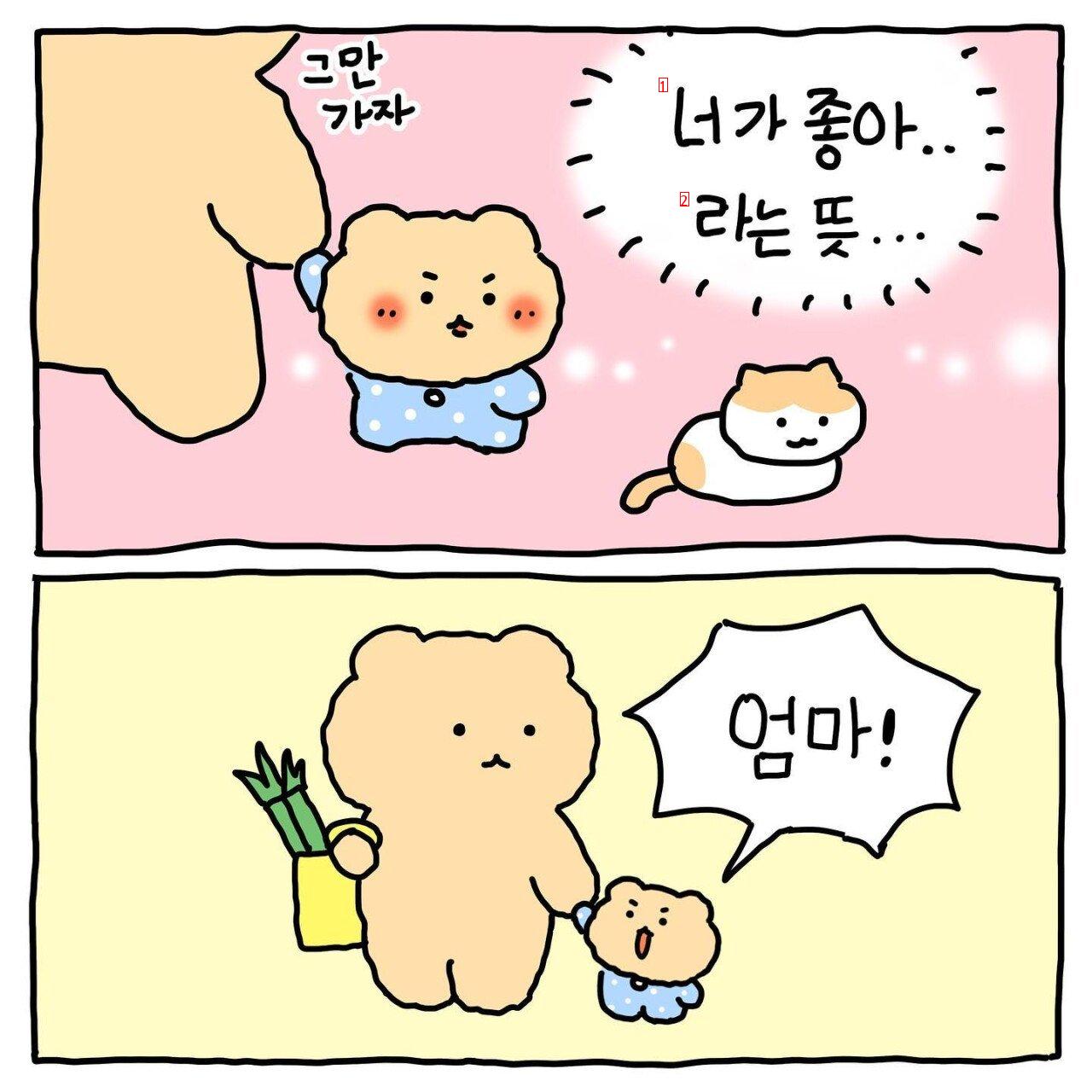 A broken bear! I like you! Cartoon manhwa