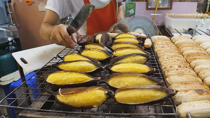 a banana baked in its skin