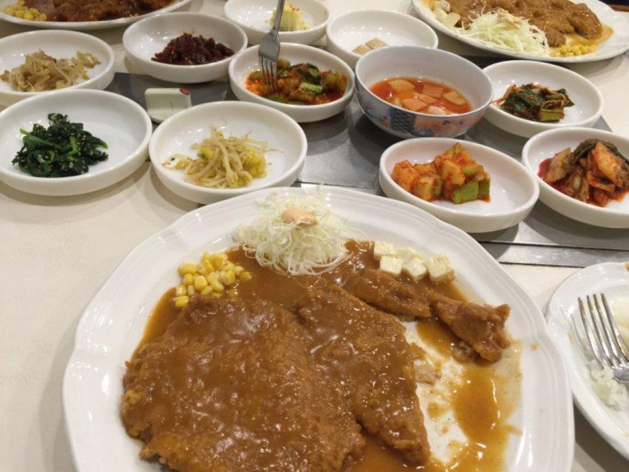 Side dish of local pork cutlet restaurant