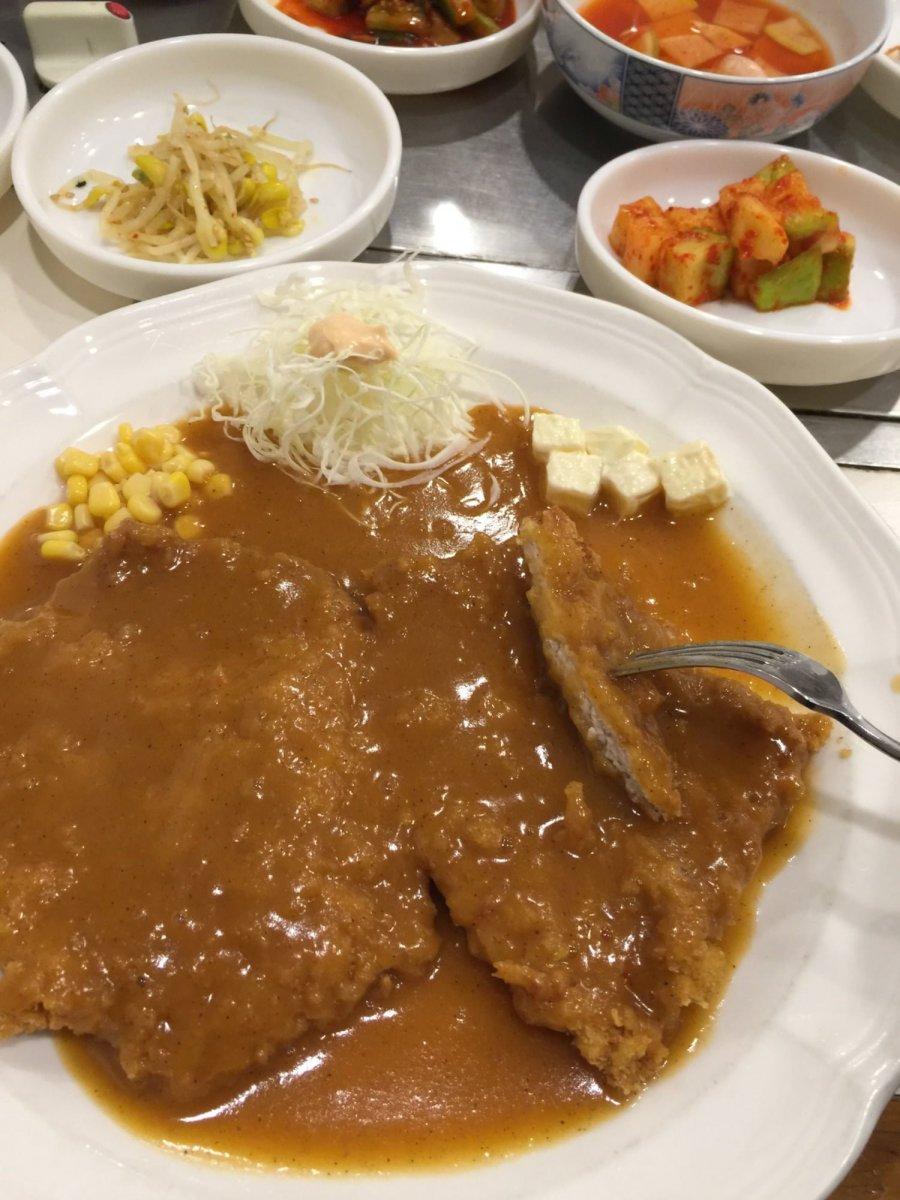 Side dish of local pork cutlet restaurant