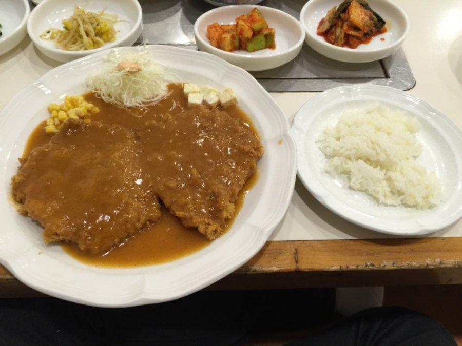 Side dish of local pork cutlet restaurant