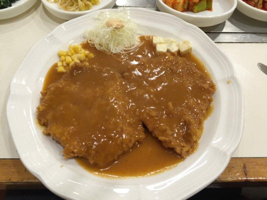 Side dish of local pork cutlet restaurant