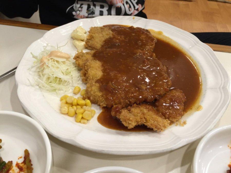 Side dish of local pork cutlet restaurant