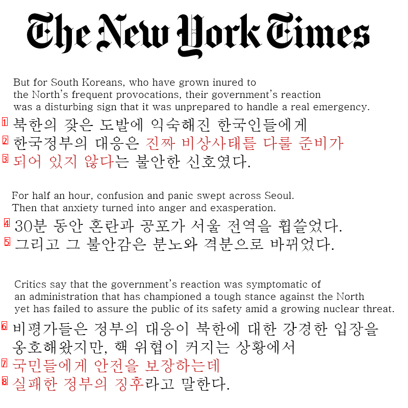 NEW YORK TIMES-South Korean government unprepared for emergency