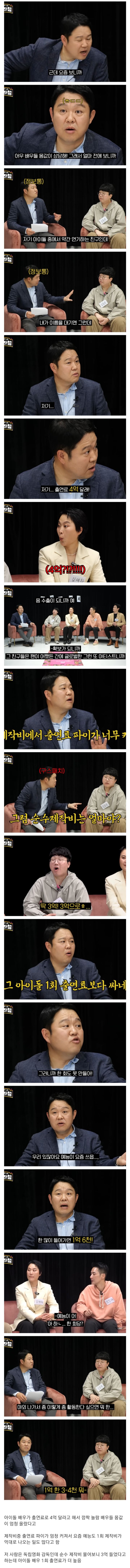 Kim Gura, who was surprised to hear the price of actors these days