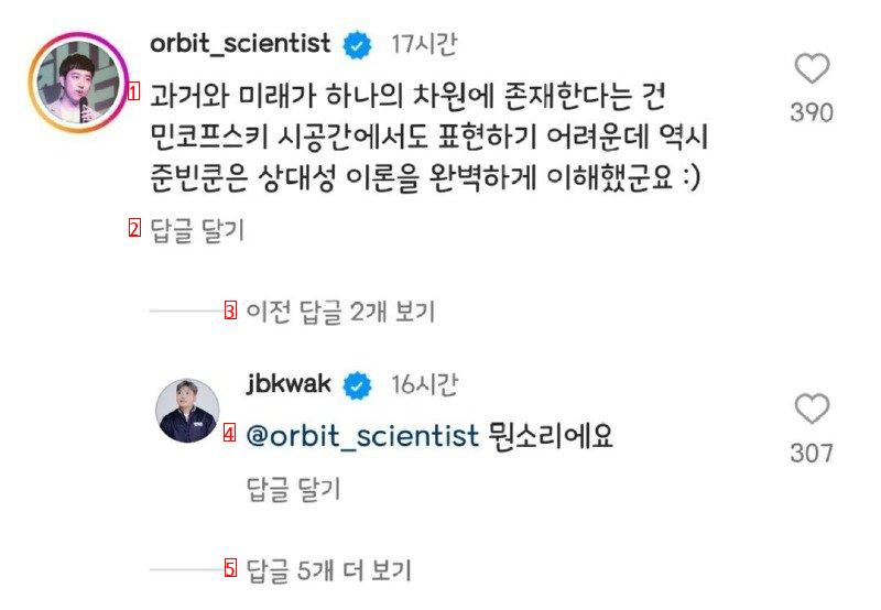 Kwak Tube and Orbit's comments that met Jeong Hyeongdon