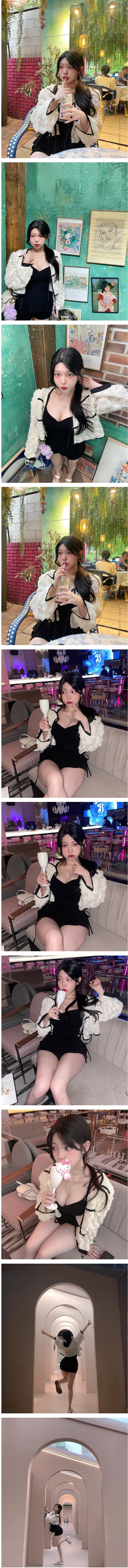 Black Dress Chest Vibe Kim Yu-Dee Exposed