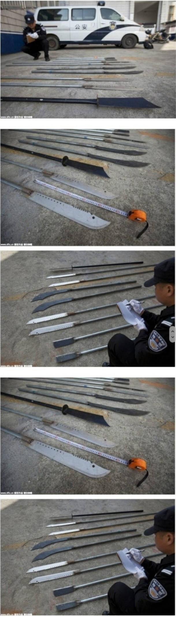 the seizure of gangster weapons on the continent