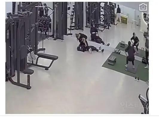 CCTV footage of the gym