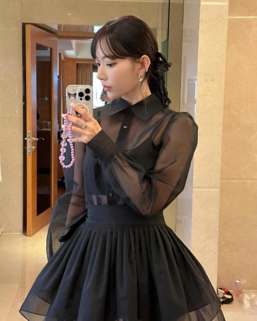 Lecerafim Black See-Through Shirt Lecerafim Sakura