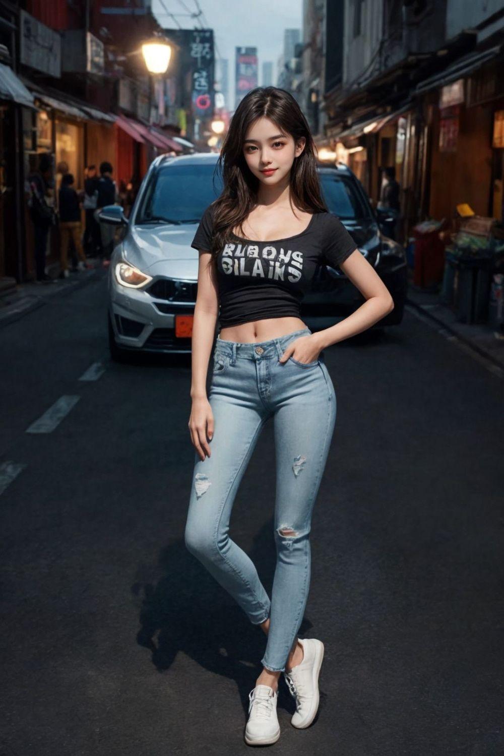 hhh AI style good jeans fit female college student nuna jpg