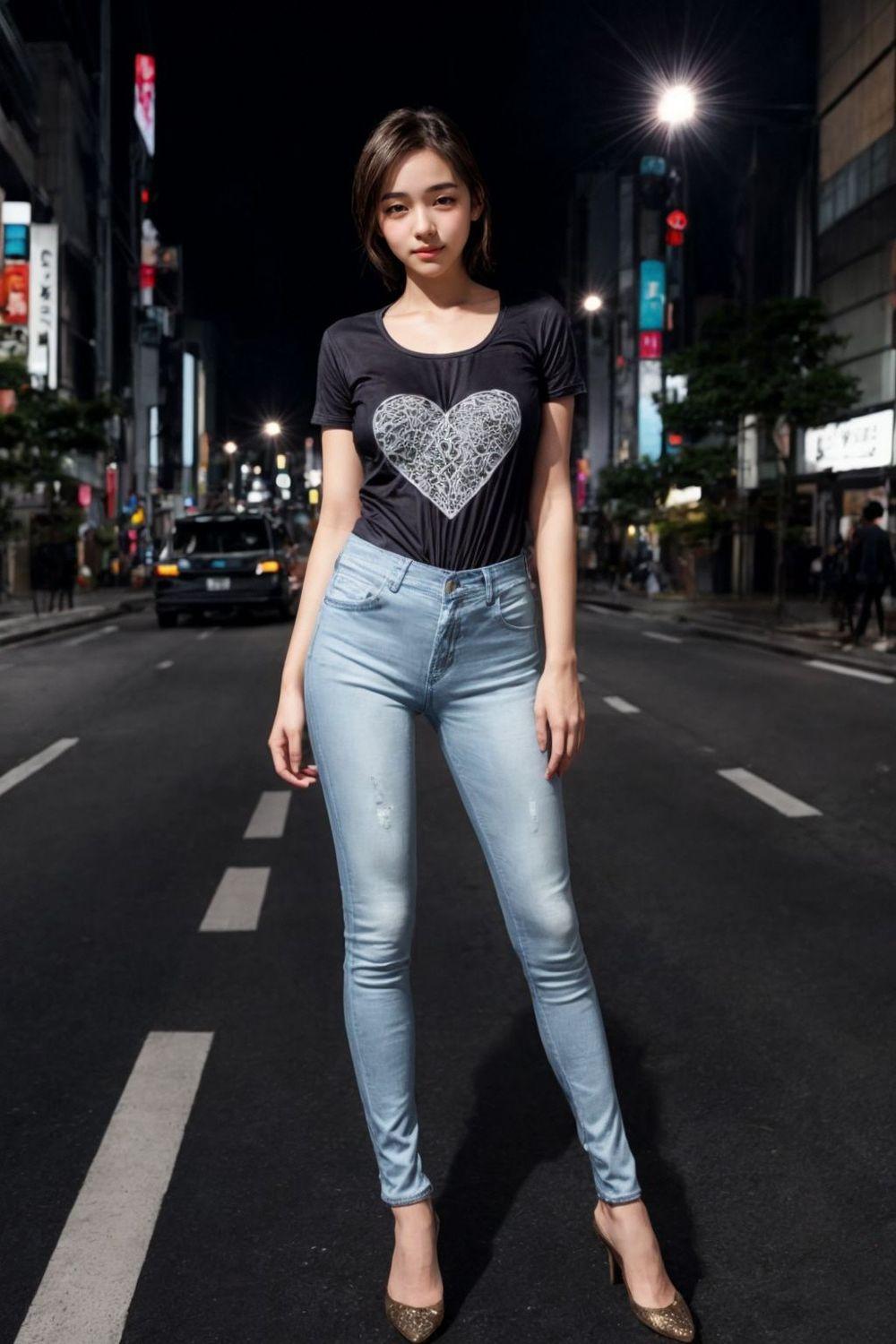 hhh AI style good jeans fit female college student nuna jpg