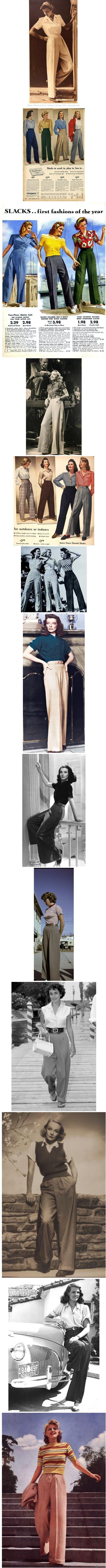 Pants fashion that was popular in the 1940s