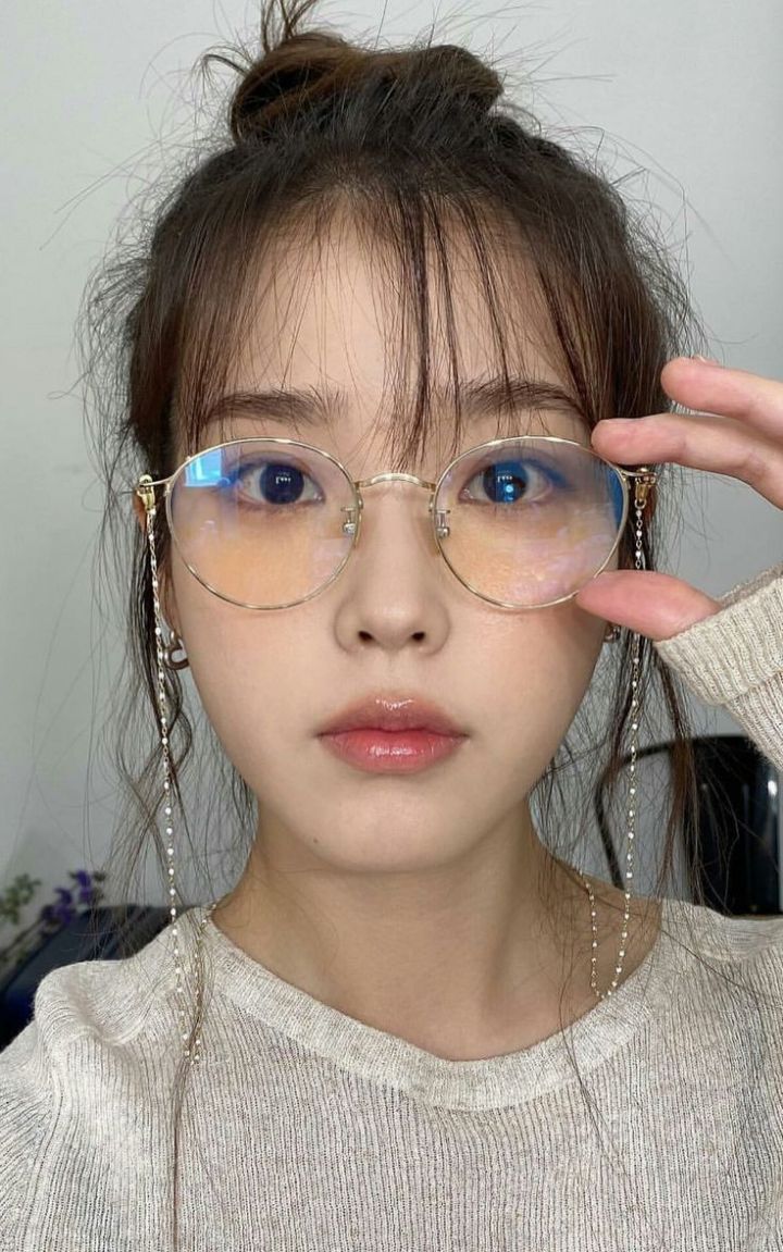 IU with glasses