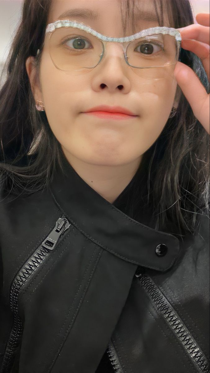 IU with glasses