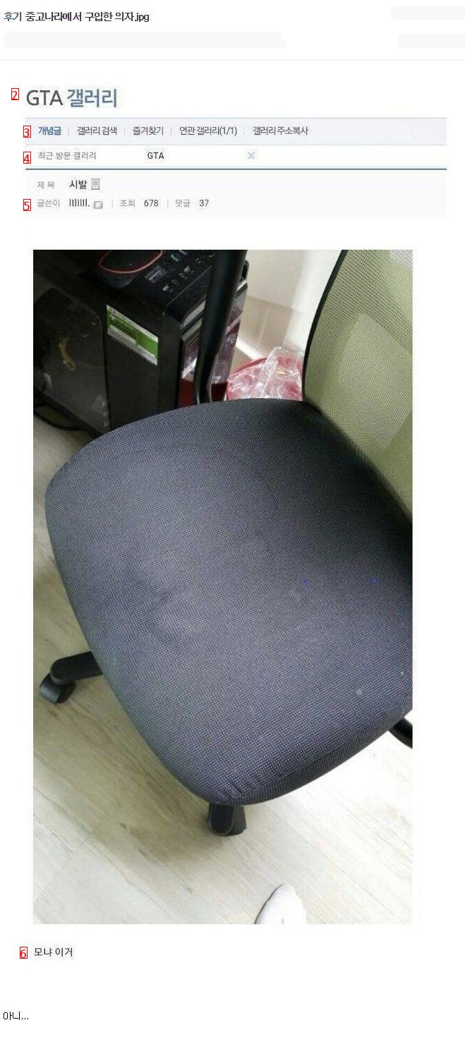 Review of the purchase of used chairs