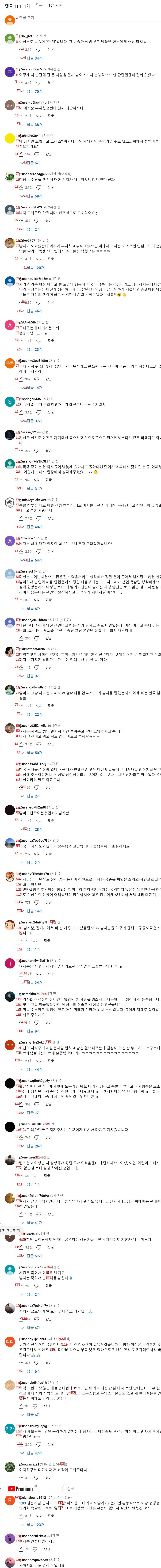 Updates on the YouTube comments section of MBINGSHIN, which is dominated by the last-families