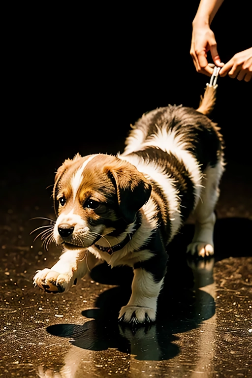 Puppy gif who saw a friend being dragged away