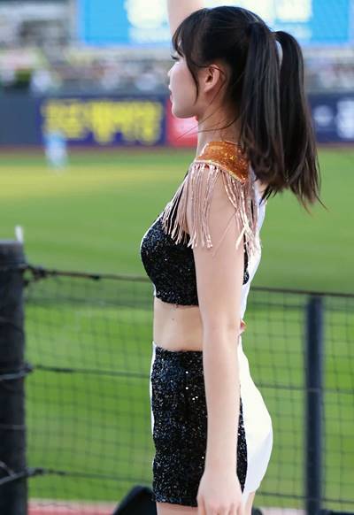 Choi Seokhwa Cheerleader Pigtail Hair Glitter Sleeveless