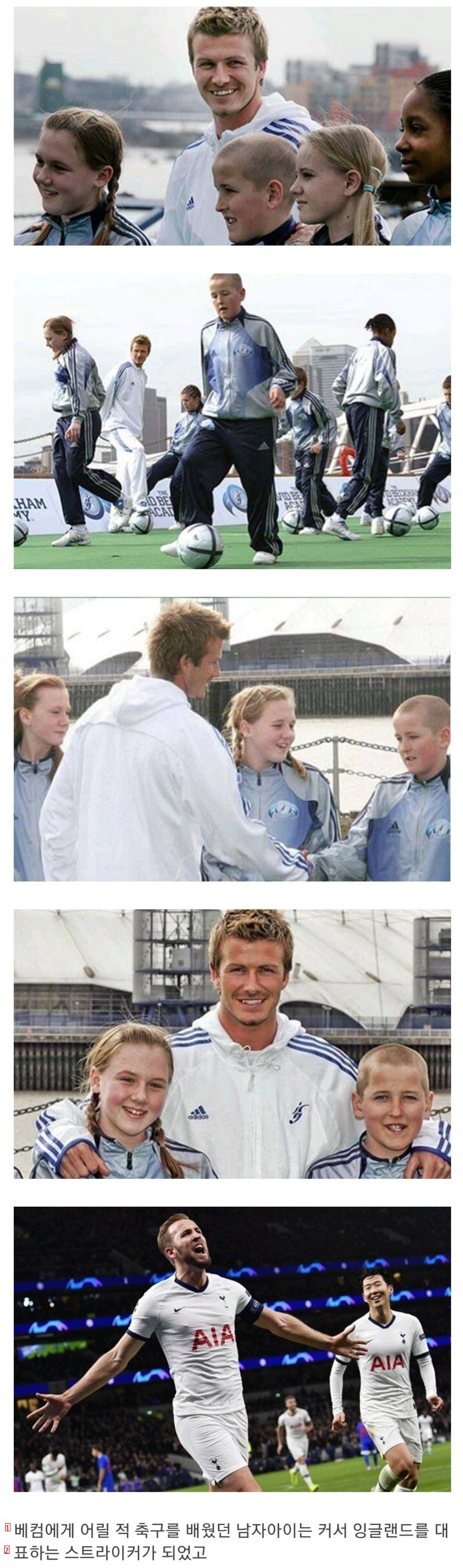 The children who learned soccer from Beckham grew up