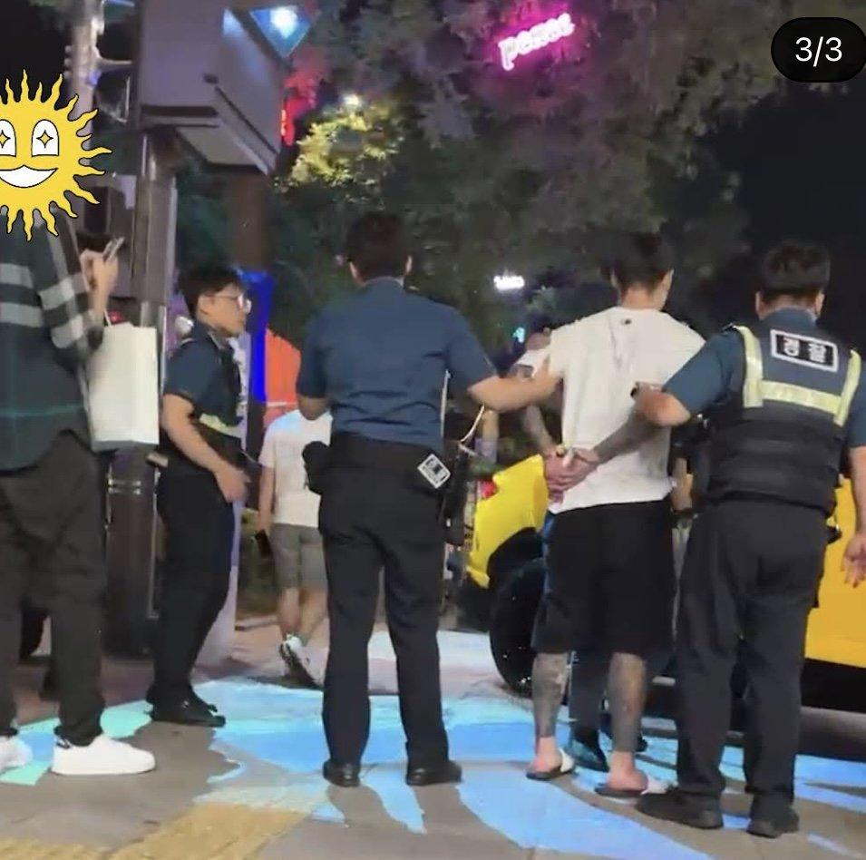 At Apgujeong Station, close to Rolls-Royce, he wielded a knife to threaten residents and tested positive for three types of drugs
