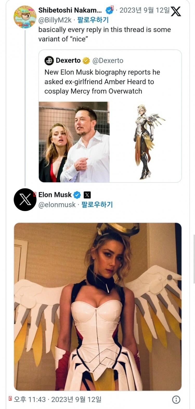 Musk Posting Amber Heard Merci on x