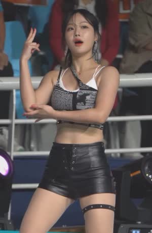 Choi Hong Ra Cheerleader Crop Top Body Sex Gartering