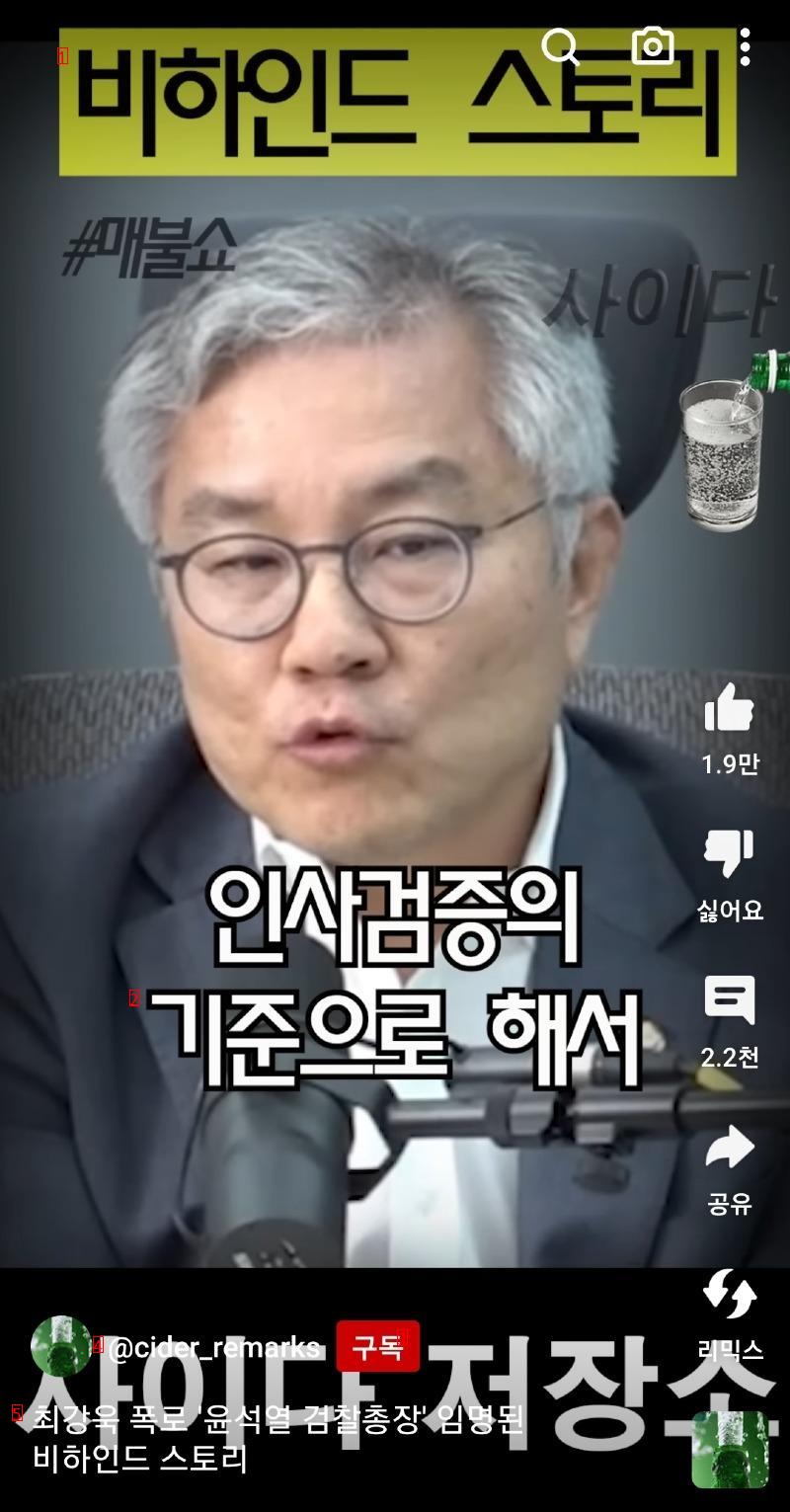 Choi Kang-wook's story of opposing the appointment of Yoon Suk Yeol's prosecutor general