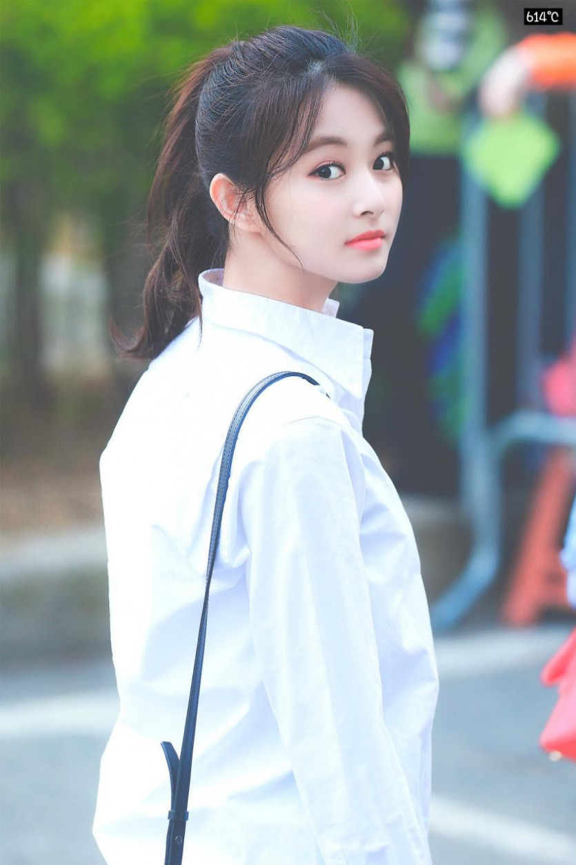 A collection of TZUYU with her hair tied up