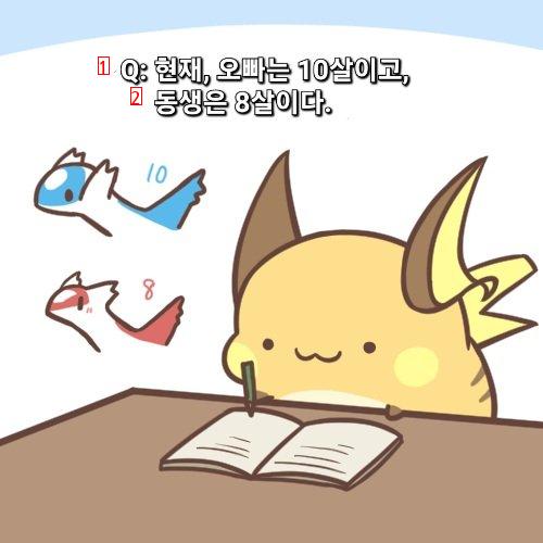 Raichu is solving questions, manhwa