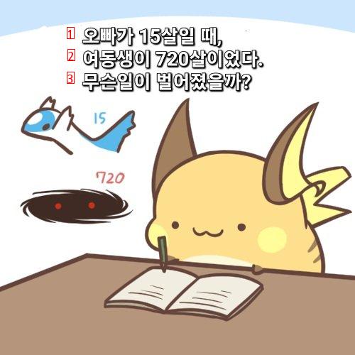 Raichu is solving questions, manhwa