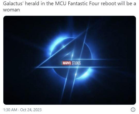 Rumour MCU Fantastic 4 reboot Galactus's messenger is likely to be a woman