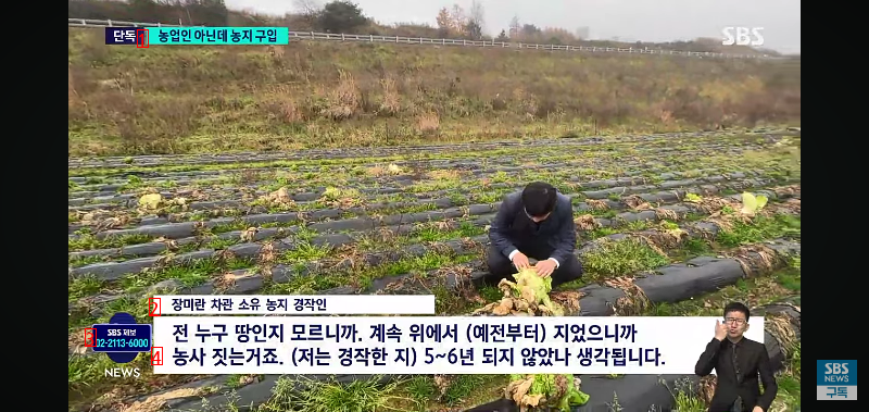 Jang Mi-ran, Vice Minister of Culture, Sports and Tourism, violated the Agricultural Law