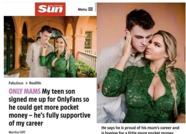 The son who registered his mother in OnlyFans