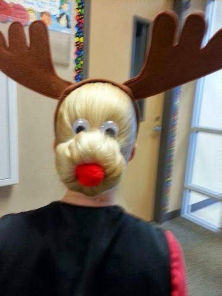 The one who went to work with Rudolph's hair done