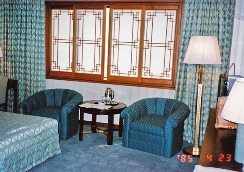 Interior view of Shilla Hotel in 1985