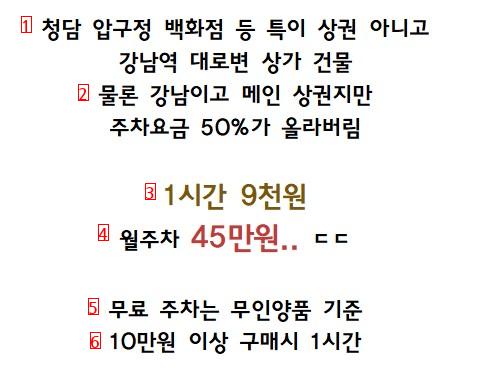 parking fees at Gangnam Station