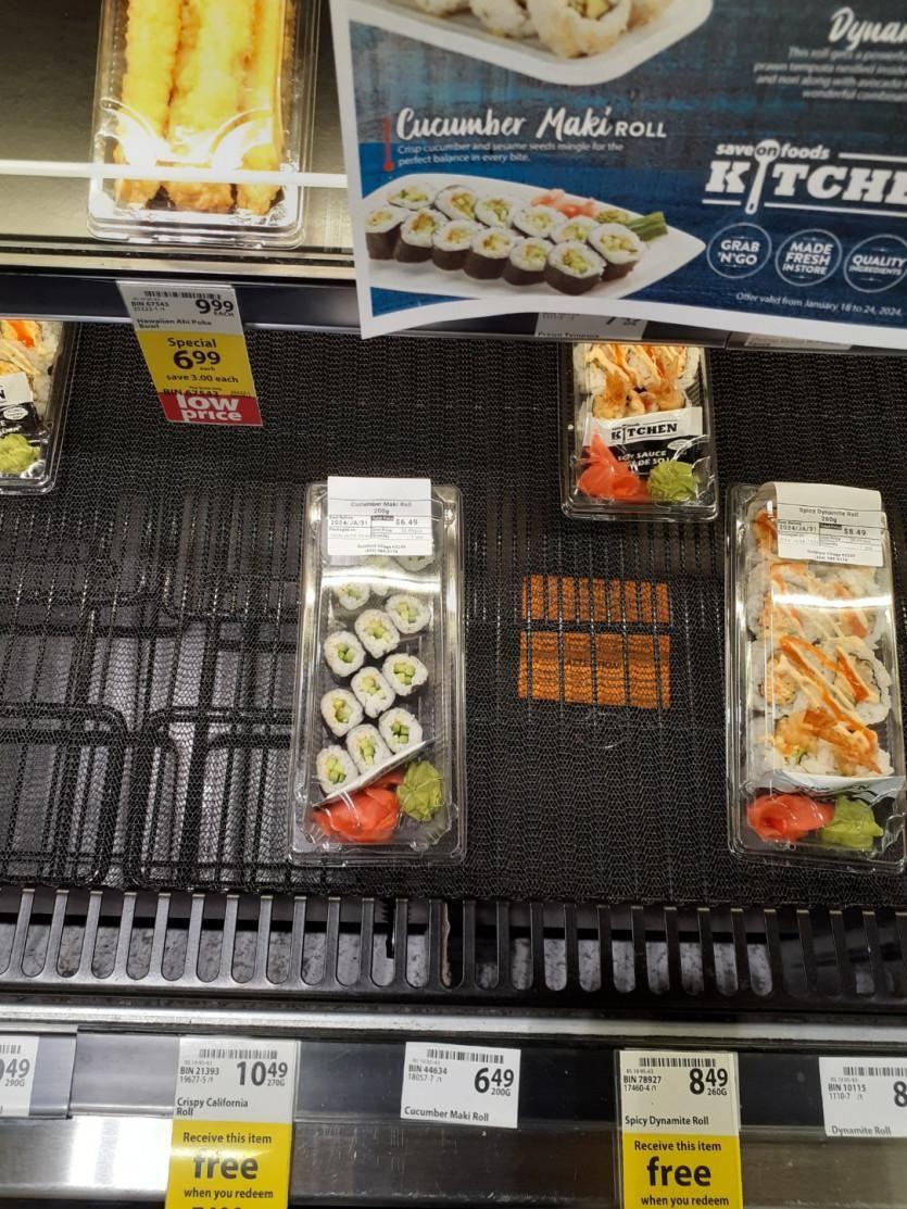 What's up with Canadian prices? If you sell kimbap