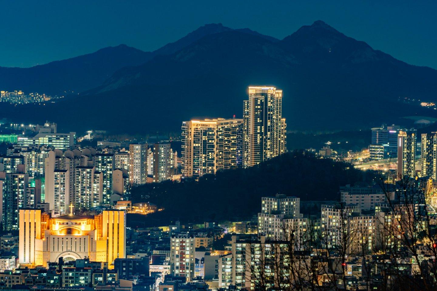 Seoul's eastern night view